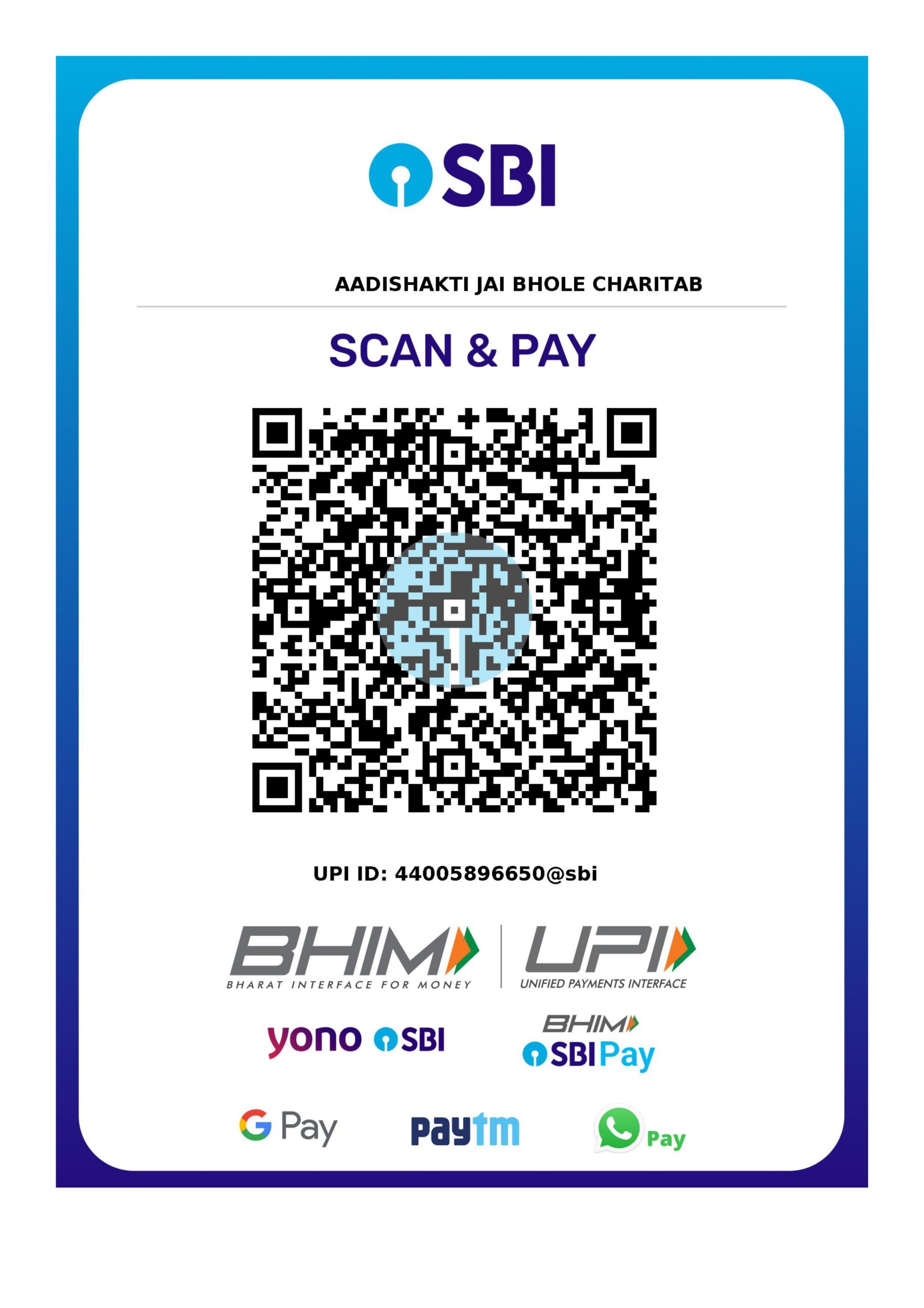 UPI QR Code for Donations